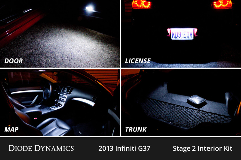 Infiniti G37 Interior LED Kit - Diode Dynamics - Stage 2 - Cool White - `08-`15